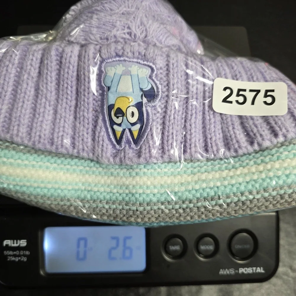 BLUEY Toddler (2T-5T) Knit Hat Multicolor Striped Beanie‎ Cap